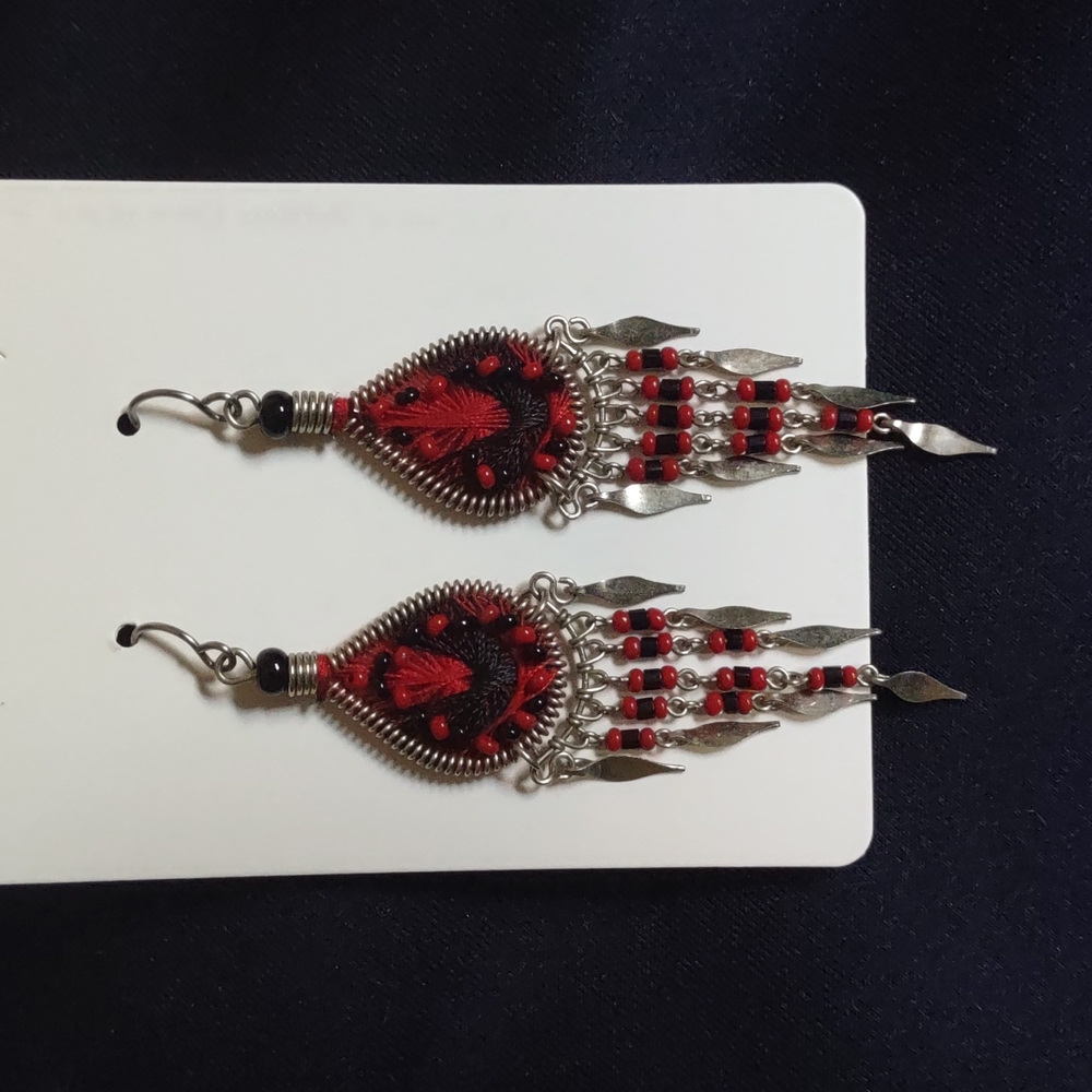 Teardrop dreamcatcher earrings